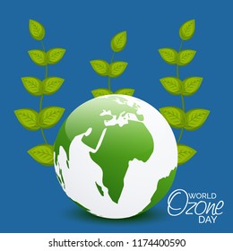 Vector illustration of a background For World Ozone Day.