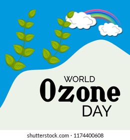 Vector illustration of a background For World Ozone Day.