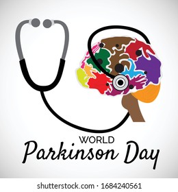 Vector illustration of a background For World Parkinson Day.