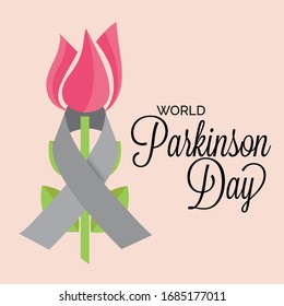 Vector illustration of a background For World Parkinson Day.