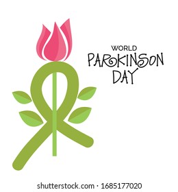 Vector illustration of a background For World Parkinson Day.