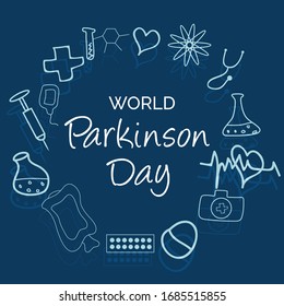 Vector illustration of a background For World Parkinson Day.