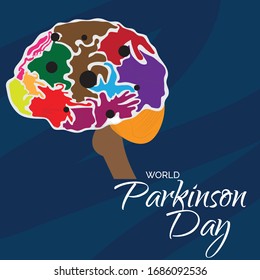 Vector illustration of a background For World Parkinson Day.