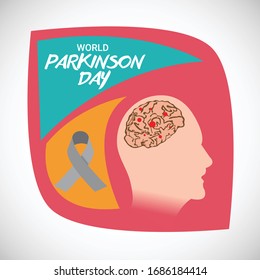 Vector illustration of a background For World Parkinson Day.