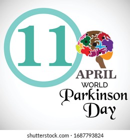 Imagen vectorial de los antecedentes del Día Mundial del Parkinson.