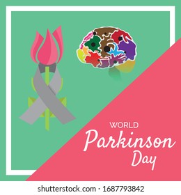 Vector illustration of a background For World Parkinson Day.