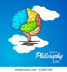 Vector illustration of a Background For World Philosophy Day.