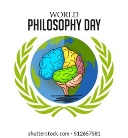Vector illustration of a Background For World Philosophy Day.