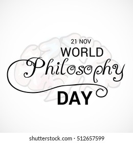 Vector illustration of a Background For World Philosophy Day.