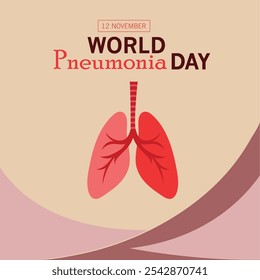Vector illustration of a Background for World Pneumonia Day.