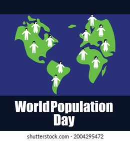 Vector illustration of a background for World population