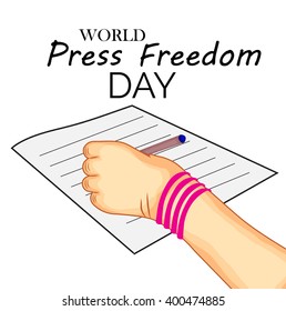 Vector illustration of a background for World Press Freedom Day.