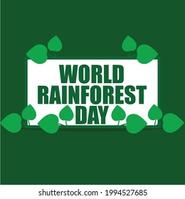 Vector illustration of a Background for World Rainforest Day