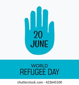 Vector illustration of a background for World Refugee Day.