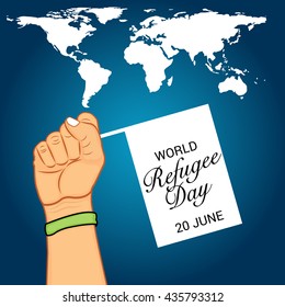 Vector illustration of a background for World Refugee Day.