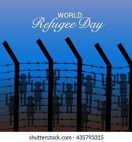 Vector illustration of a background for World Refugee Day.
