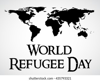 Vector illustration of a background for World Refugee Day.