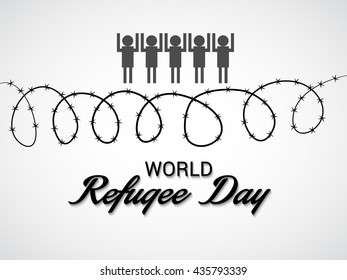 Vector illustration of a background for World Refugee Day.