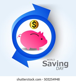 Vector illustration of a Background For World savings day.