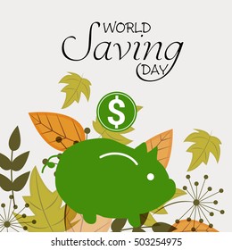 Vector illustration of a Background For World savings day.