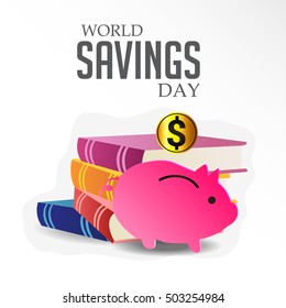 Vector illustration of a Background For World savings day.