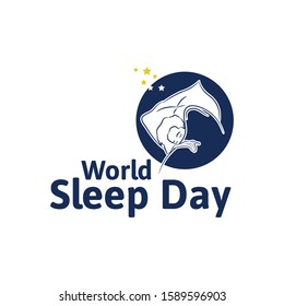 Vector illustration of a background for World Sleep Day.