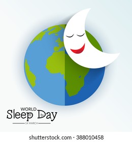 Vector illustration of a background for World Sleep Day.