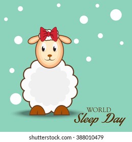 Vector illustration of a background for World Sleep Day.