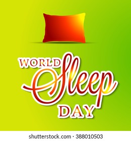 Vector illustration of a background for World Sleep Day.