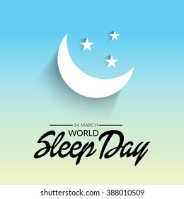 Vector illustration of a background for World Sleep Day.