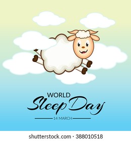 Vector illustration of a background for World Sleep Day.
