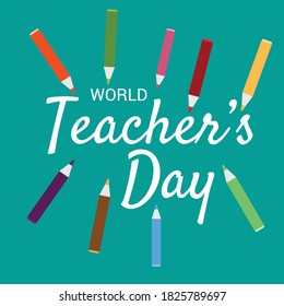 Vector illustration of a Background for World Teacher's Day.
