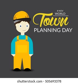 Vector illustration of a Background for World Town Planning Day. 