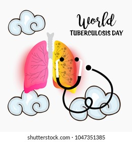 Vector illustration of a Background for World Tuberculosis Day.