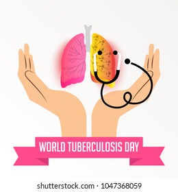 Vector illustration of a Background for World Tuberculosis Day.