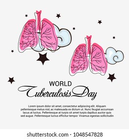 Vector illustration of a Background for World Tuberculosis Day.