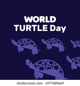 Vector illustration of a background for World Turtle Day