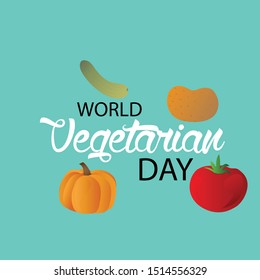 Vector illustration of a background for World Vegetarian Day.