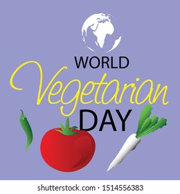 Vector illustration of a background for World Vegetarian Day.