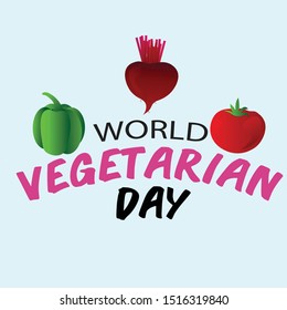 Vector illustration of a background for World Vegetarian Day.