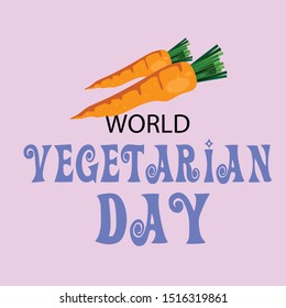 Vector illustration of a background for World Vegetarian Day.