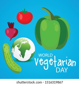 Vector illustration of a background for World Vegetarian Day.