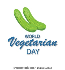 Vector illustration of a background for World Vegetarian Day.