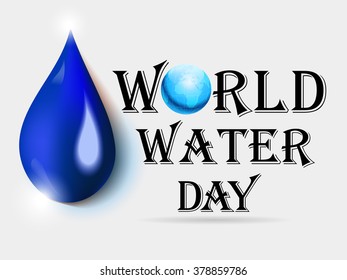 Vector illustration of a background for World Water Day.