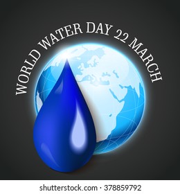 Vector illustration of a background for World Water Day.