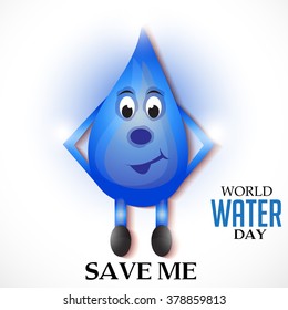 Vector illustration of a background for World Water Day.