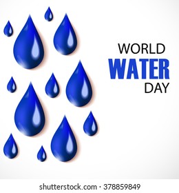 Vector illustration of a background for World Water Day.