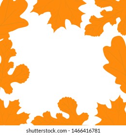 Vector illustration. Background from yellow autumn leaves with place for text.