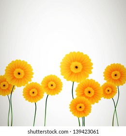 Vector Illustration of a Background with Yellow Flowers