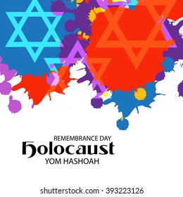 Vector illustration of a background for Yom Hashoah.